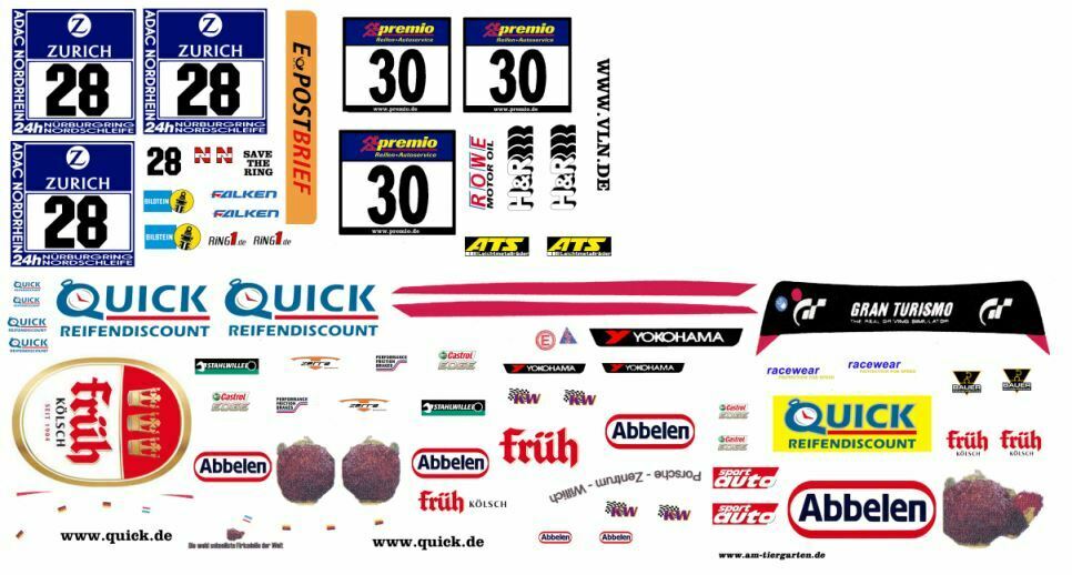 #71 Bruce Thomas Dunkin Donuts Chevy 1/32nd Scale Slot Car Decals 
